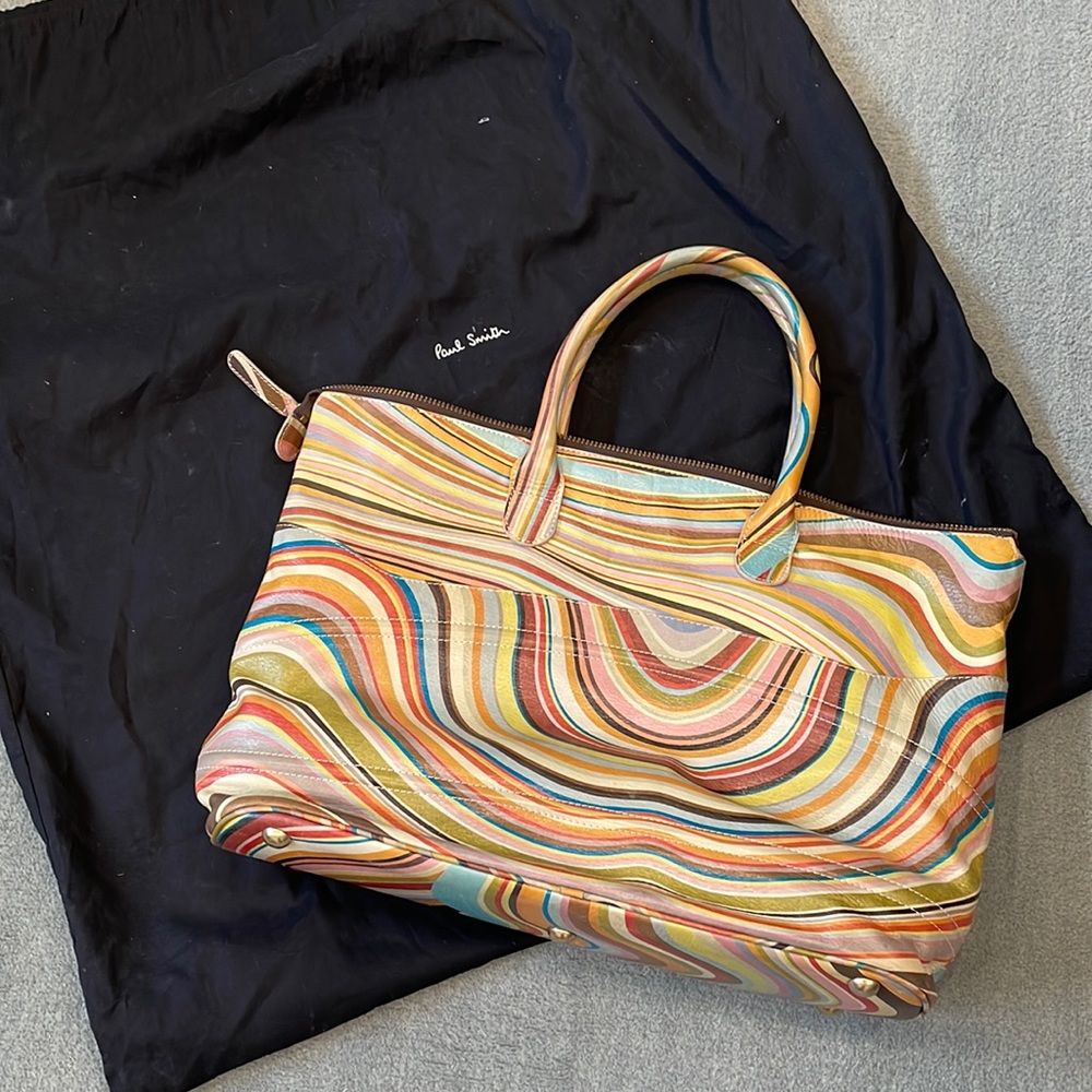 Paul Smith swirl leather tote